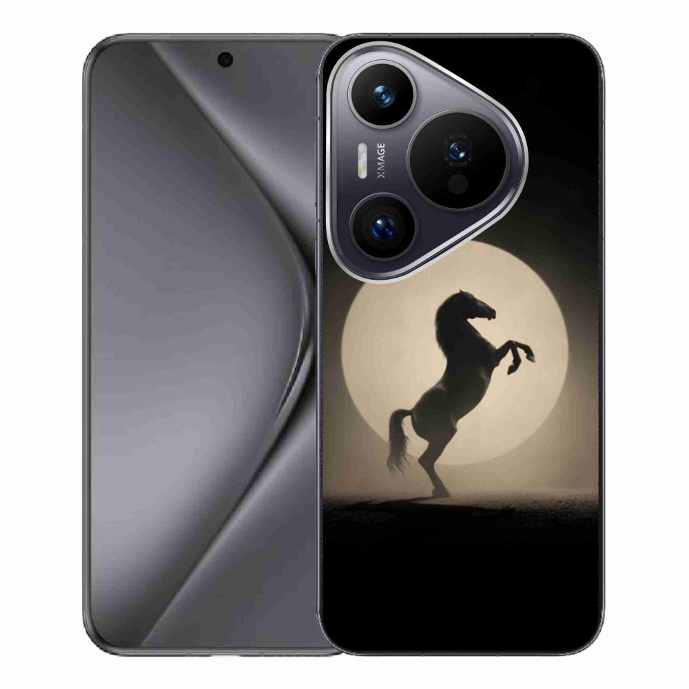 Gelový kryt mmCase na Huawei Pura 70 Pro - kůň v siluetě
