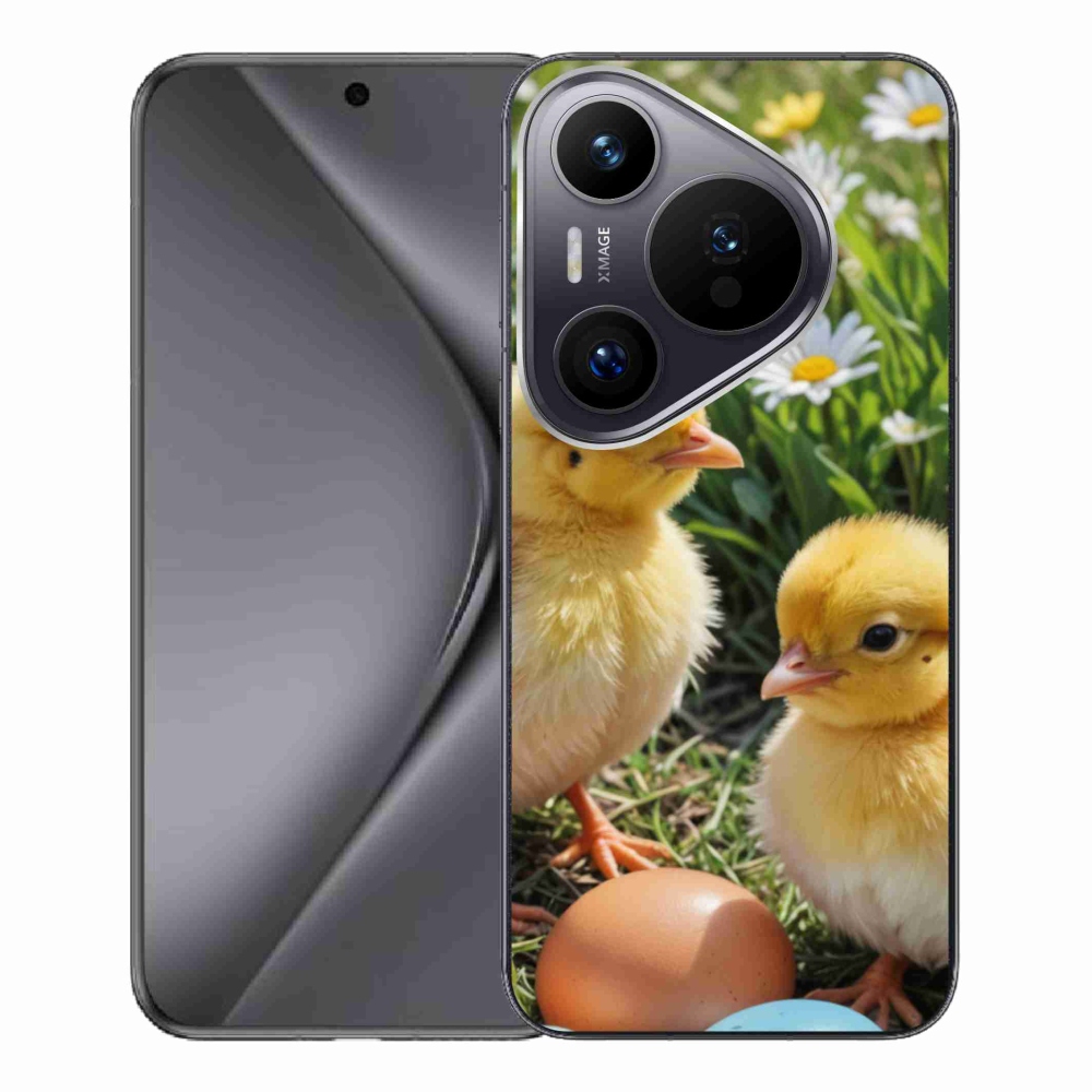 Gelový kryt mmCase na Huawei Pura 70 Pro - kuřátka