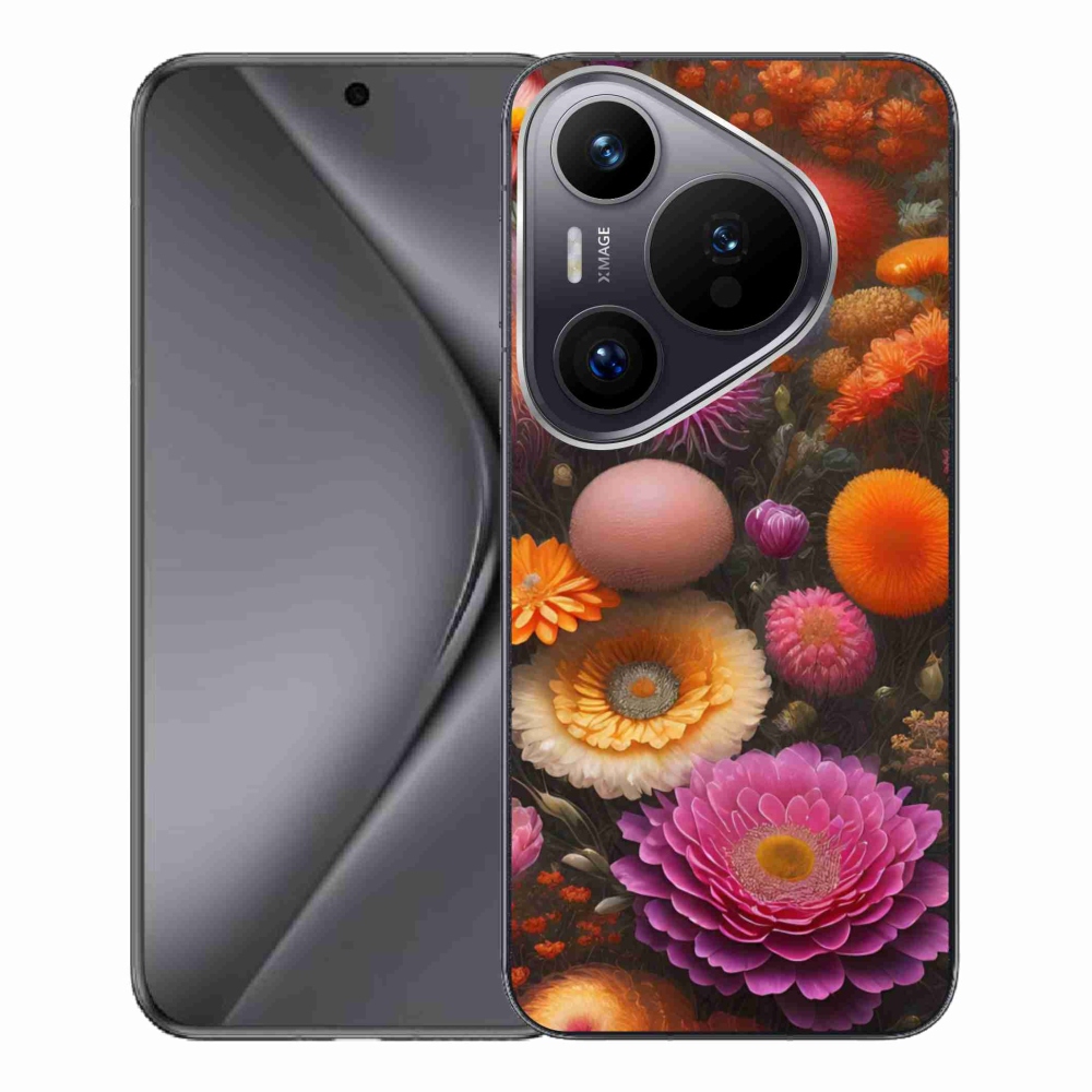 Gelový kryt mmCase na Huawei Pura 70 Pro - květinová kompozice