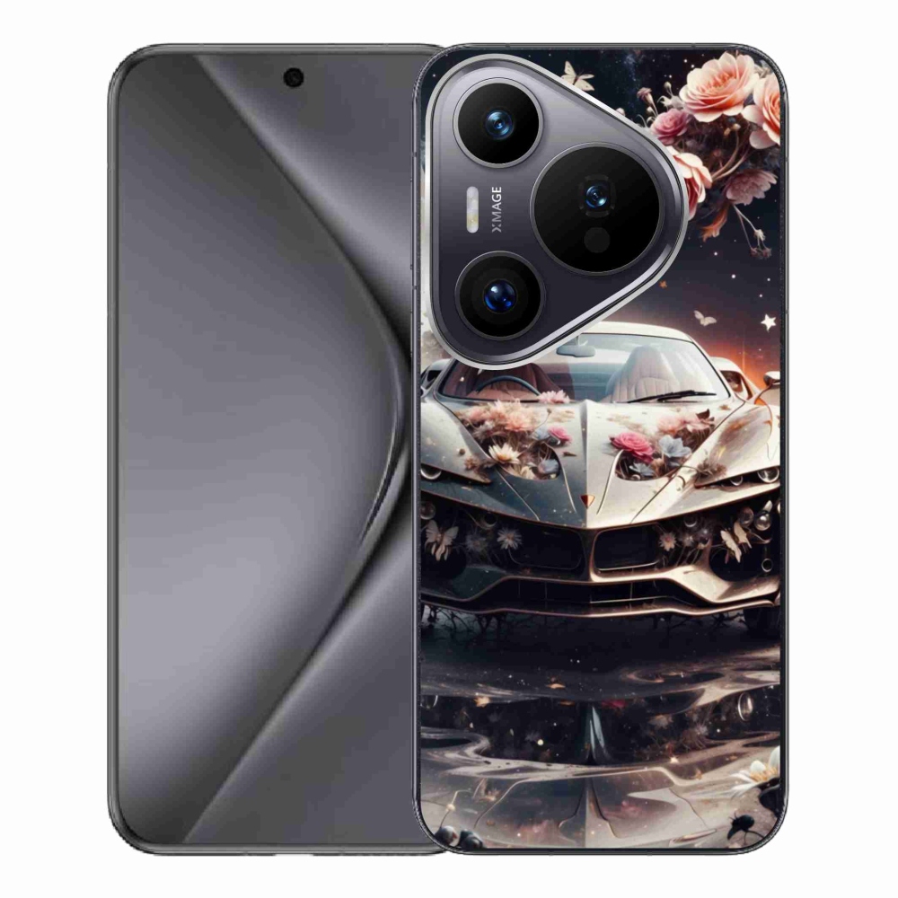 Gelový kryt mmCase na Huawei Pura 70 Pro - květinový sportovní vůz
