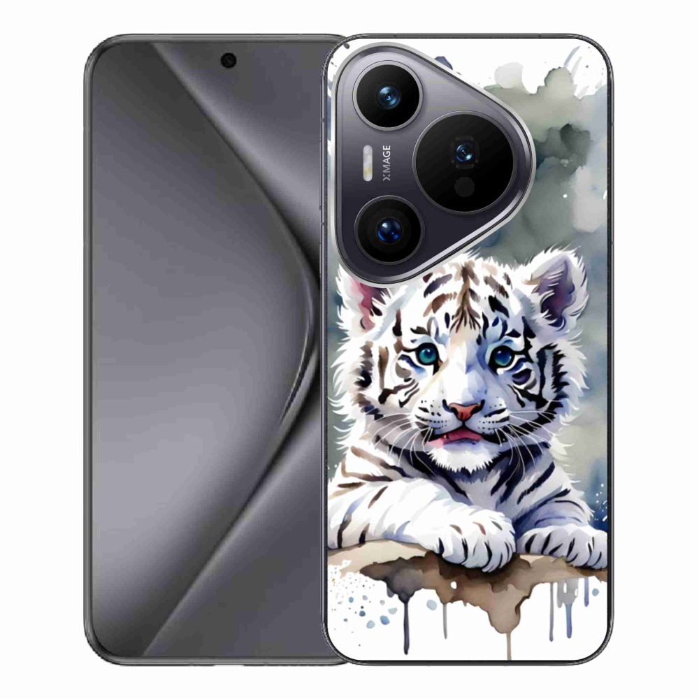 Gelový kryt mmCase na Huawei Pura 70 Pro - mládě bílého tygra