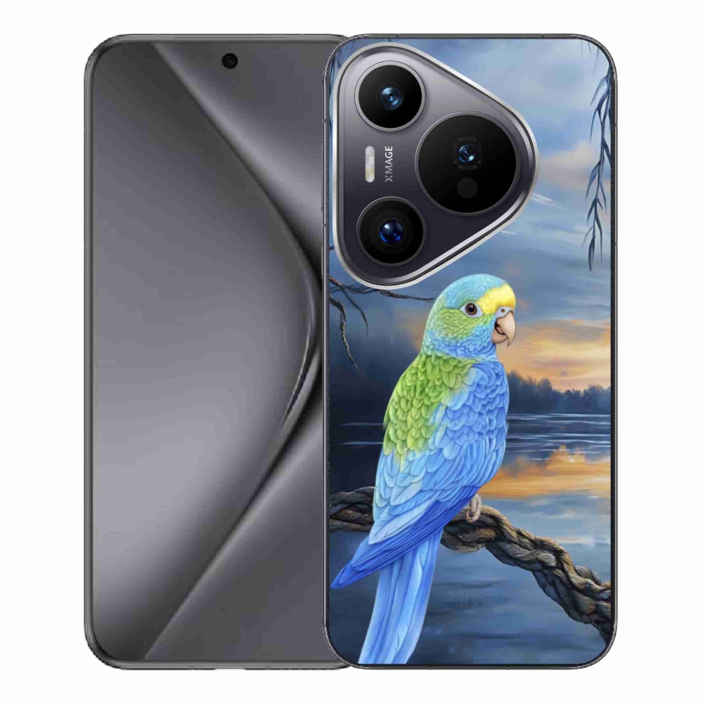 Gelový kryt mmCase na Huawei Pura 70 Pro - modrý papoušek