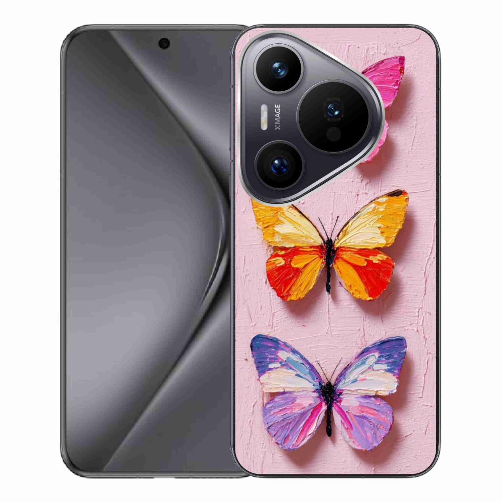 Gelový kryt mmCase na Huawei Pura 70 Pro - motýlí trojice