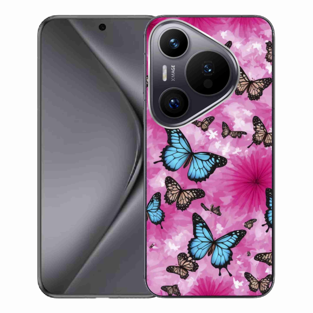 Gelový kryt mmCase na Huawei Pura 70 Pro - motýlí zahrada