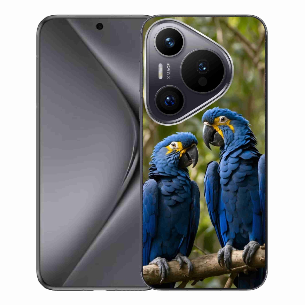 Gelový kryt mmCase na Huawei Pura 70 Pro - papouščí duo