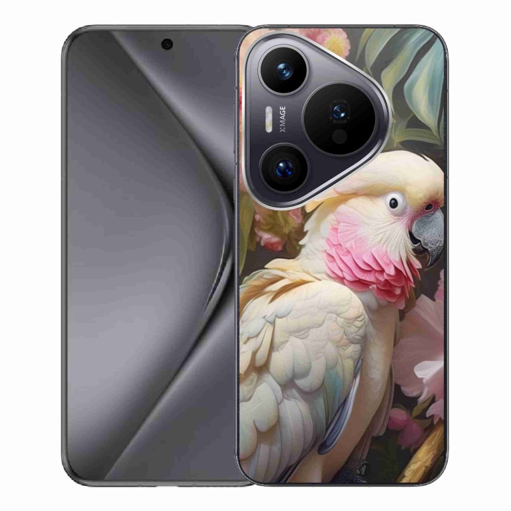 Gelový kryt mmCase na Huawei Pura 70 Pro - papoušek kakadu růžový 2