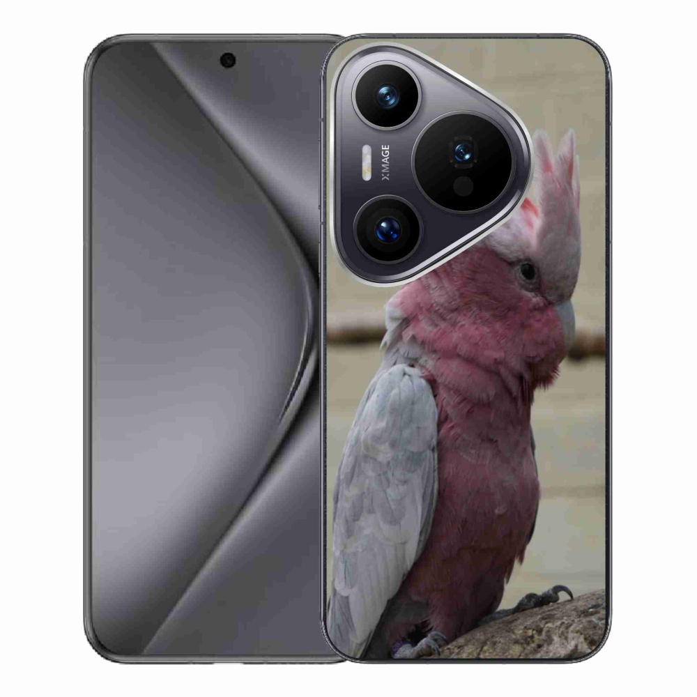 Gelový kryt mmCase na Huawei Pura 70 Pro - papoušek kakadu růžový