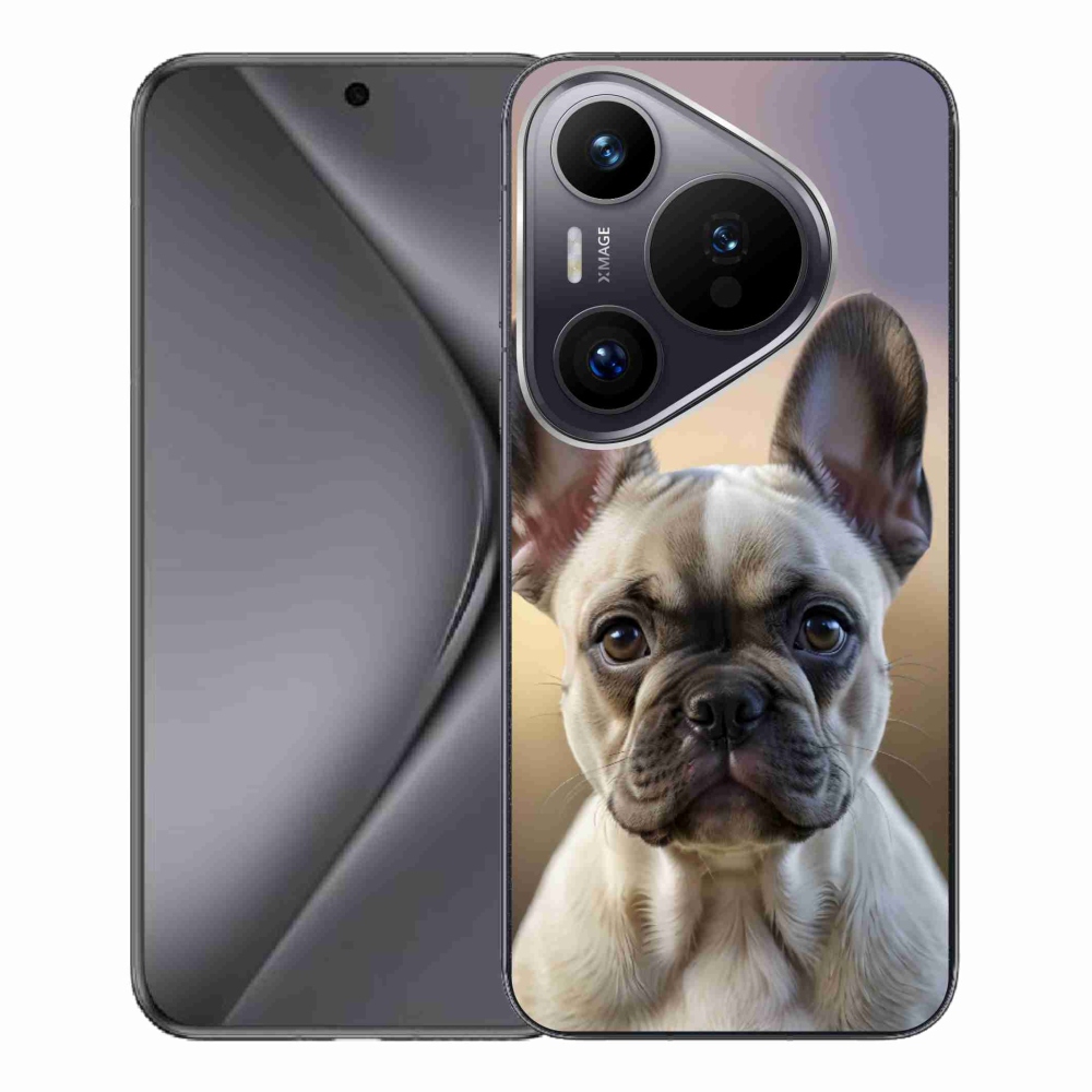 Gelový kryt mmCase na Huawei Pura 70 Pro - roztomilý francouzský buldoček