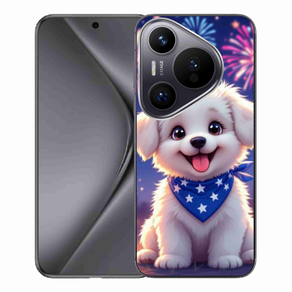 Gelový kryt mmCase na Huawei Pura 70 Pro - slavnostní štěně