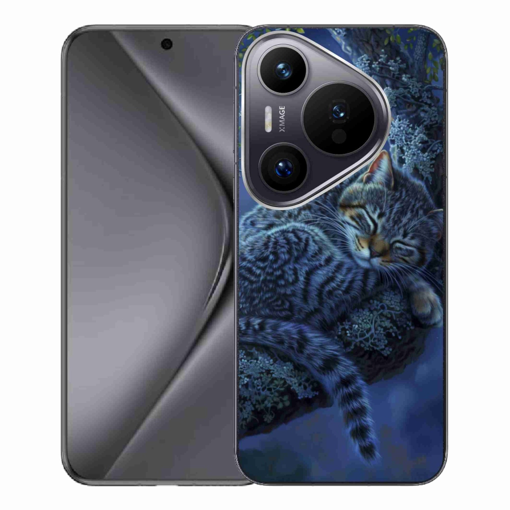 Gelový kryt mmCase na Huawei Pura 70 Pro - spící kočka