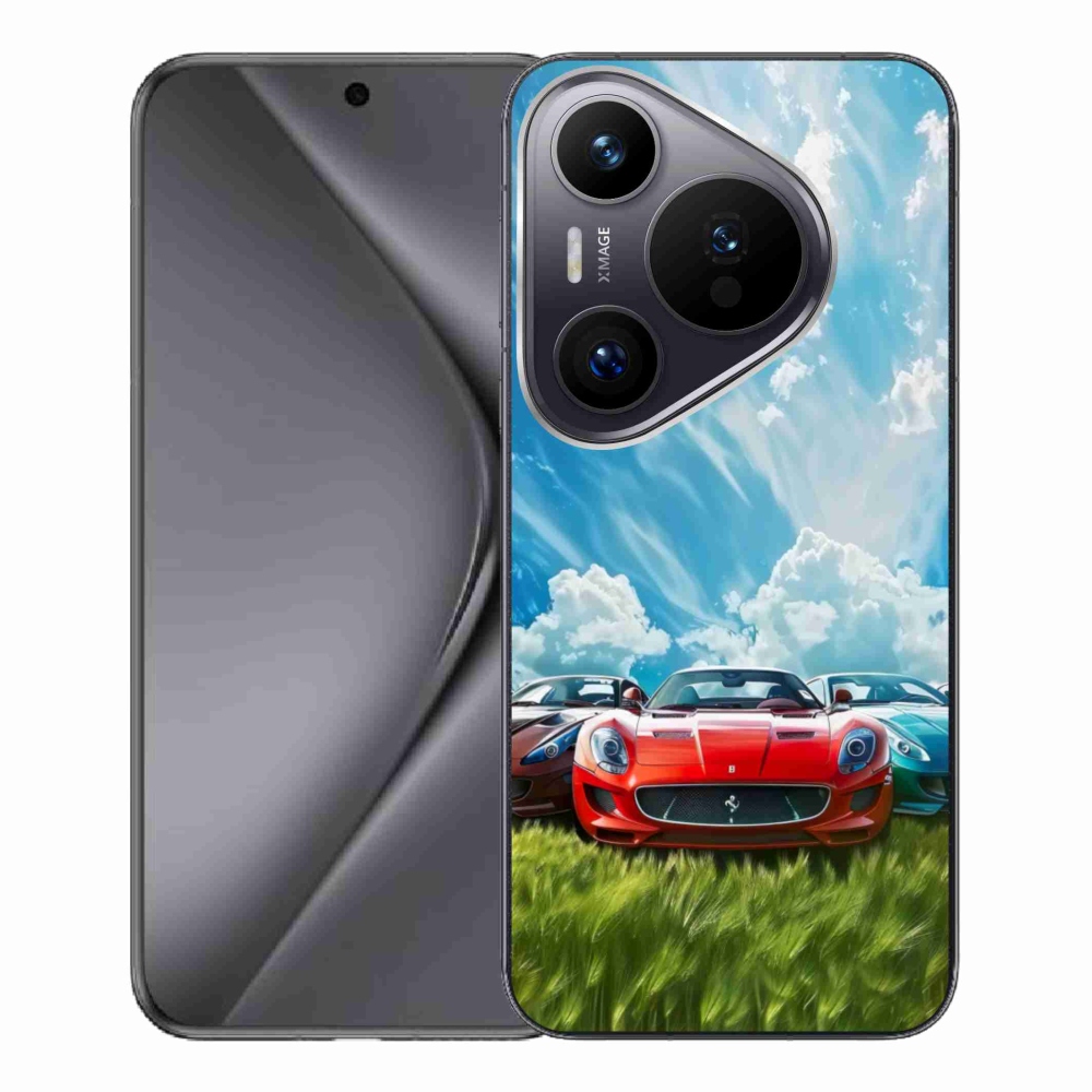 Gelový kryt mmCase na Huawei Pura 70 Pro - sportovní vozy