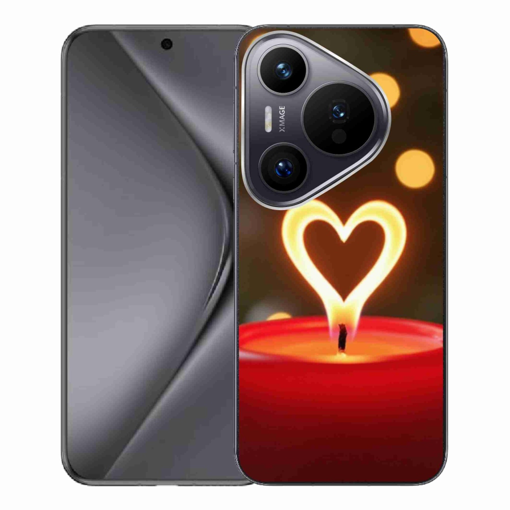 Gelový kryt mmCase na Huawei Pura 70 Pro - srdce z plamene