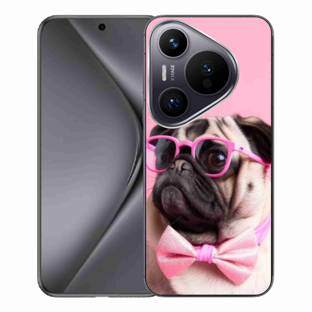 Gelový kryt mmCase na Huawei Pura 70 Pro - stylový mops