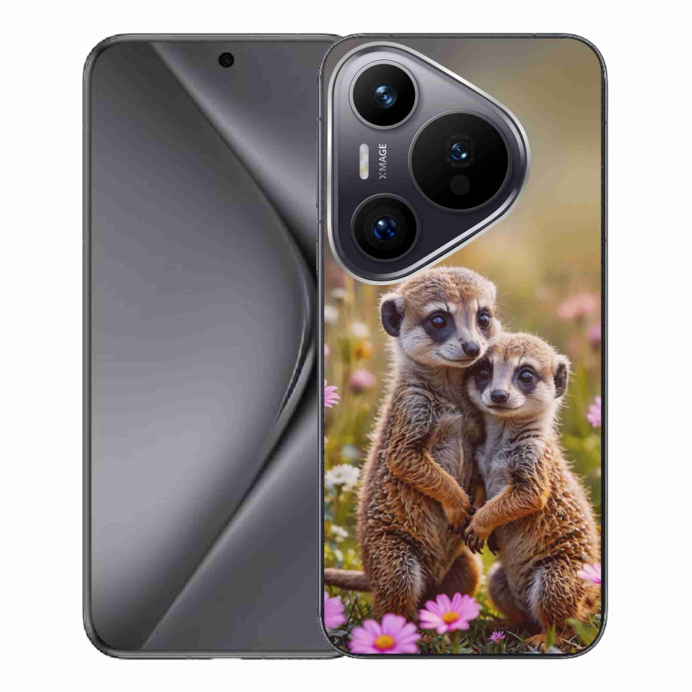 Gelový kryt mmCase na Huawei Pura 70 Pro - surikatí duo