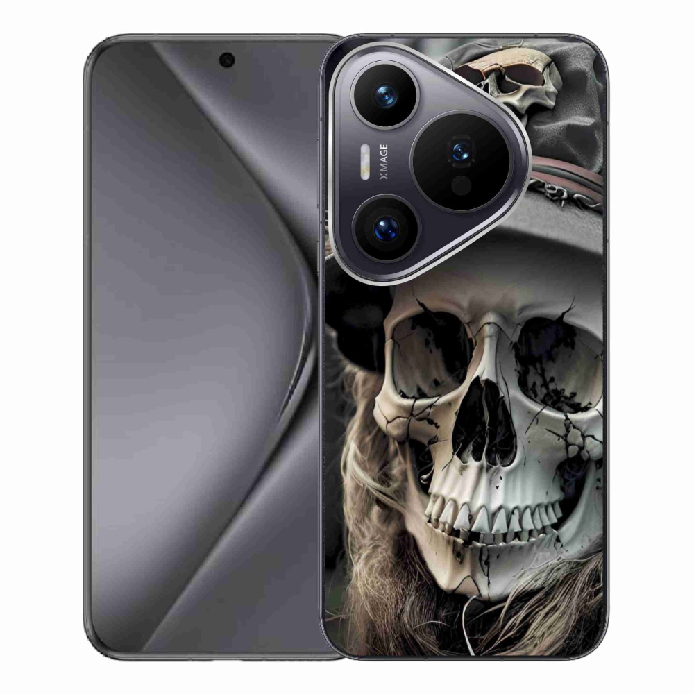 Gelový kryt mmCase na Huawei Pura 70 Pro - temná lebka