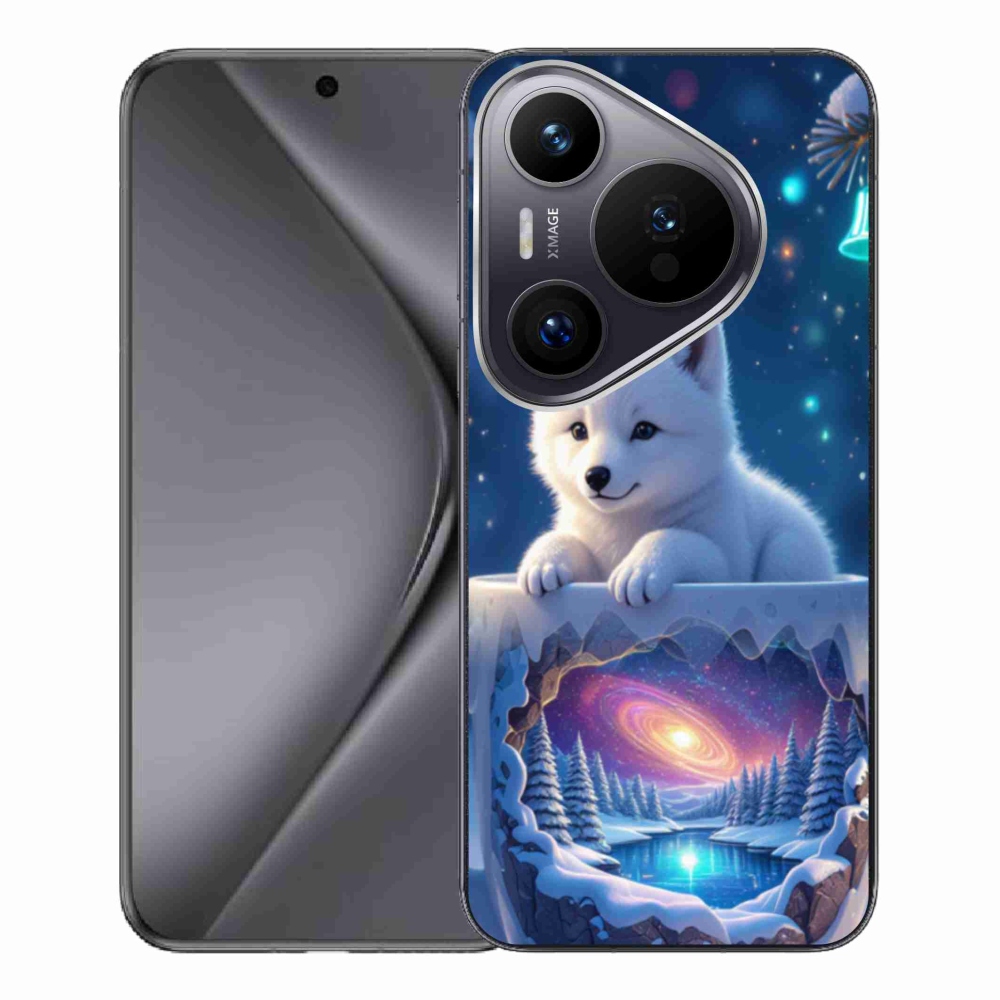Gelový kryt mmCase na Huawei Pura 70 Pro - vánoční štěně