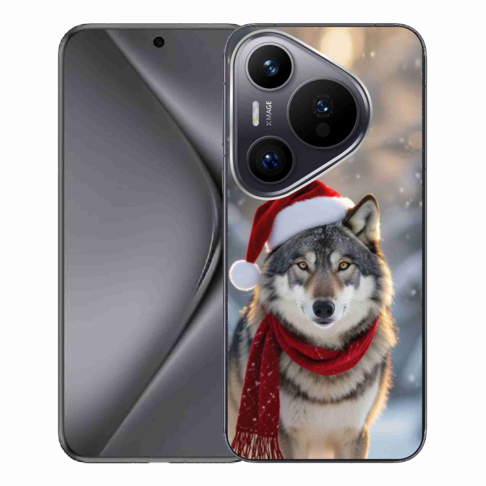 Gelový kryt mmCase na Huawei Pura 70 Pro - vánoční vlk