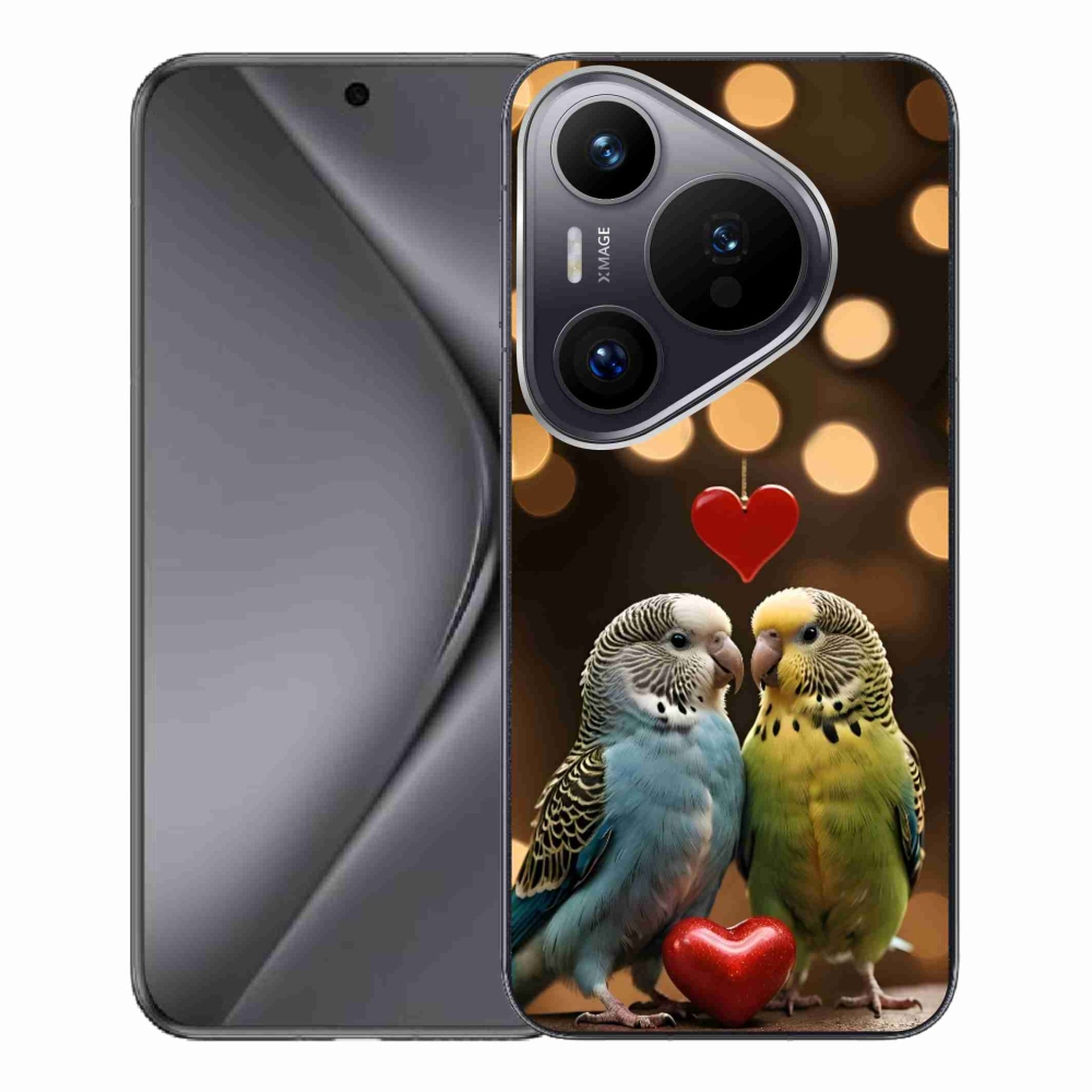 Gelový kryt mmCase na Huawei Pura 70 Pro - zamilovaní papoušci