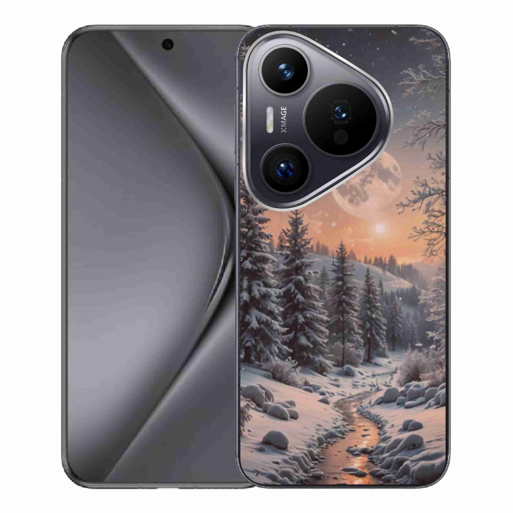 Gelový kryt mmCase na Huawei Pura 70 Pro - zimní krajina 2