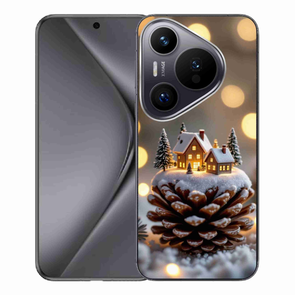 Gelový kryt mmCase na Huawei Pura 70 Pro - zimní vesnička