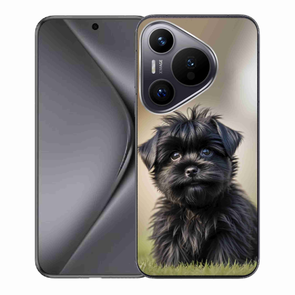 Gelový kryt mmCase na Huawei Pura 70 - roztomilý černý pejsek