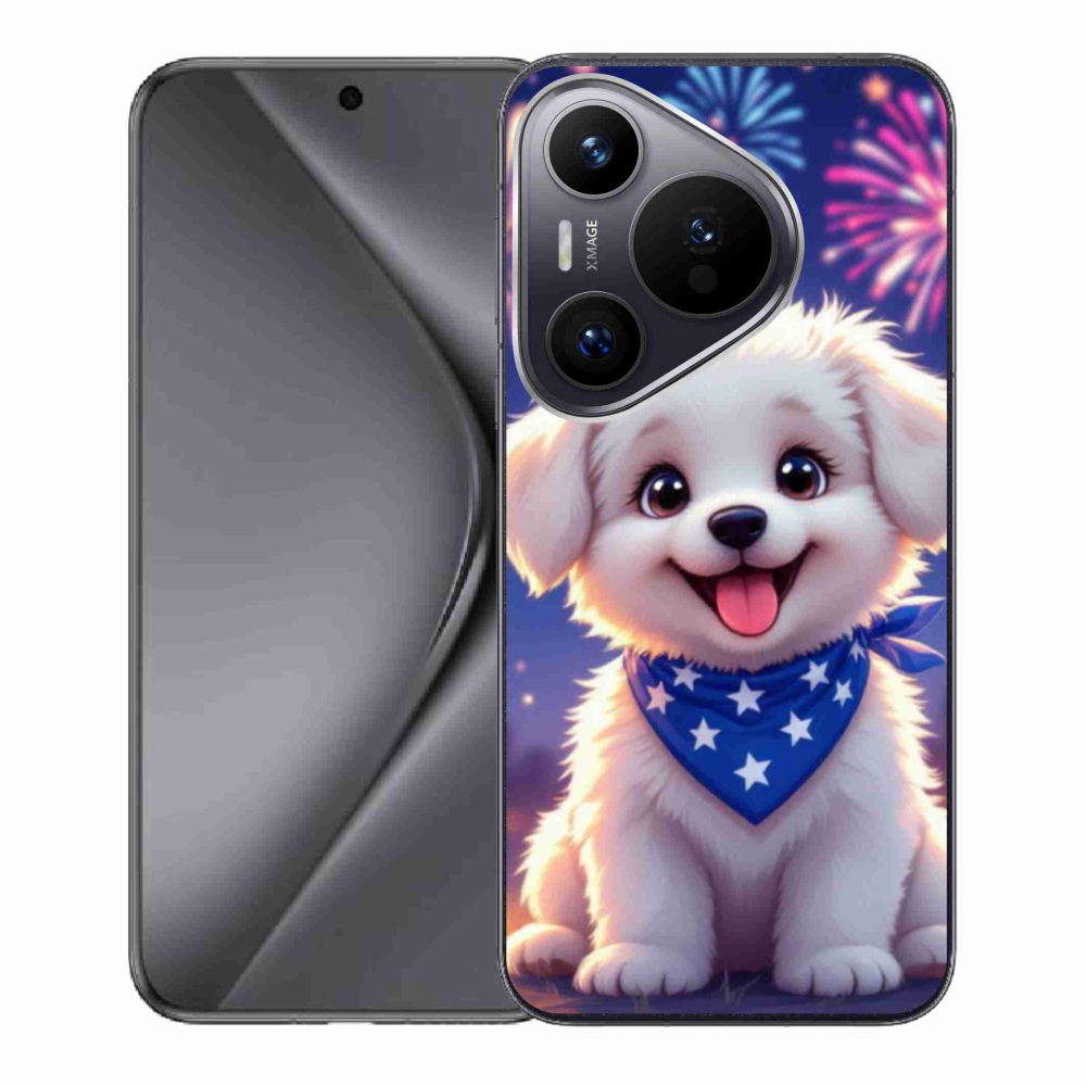 Gelový kryt mmCase na Huawei Pura 70 - slavnostní štěně