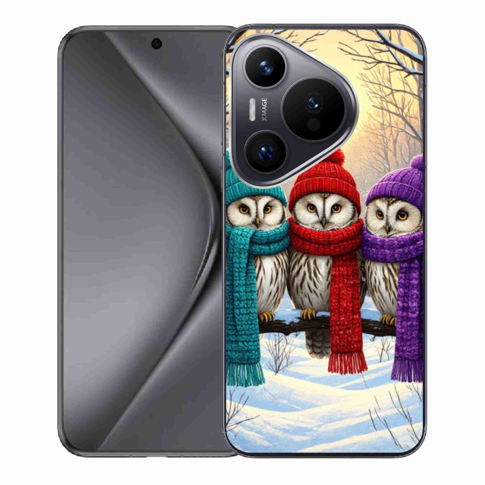 Gelový kryt mmCase na Huawei Pura 70 - soví přátelé