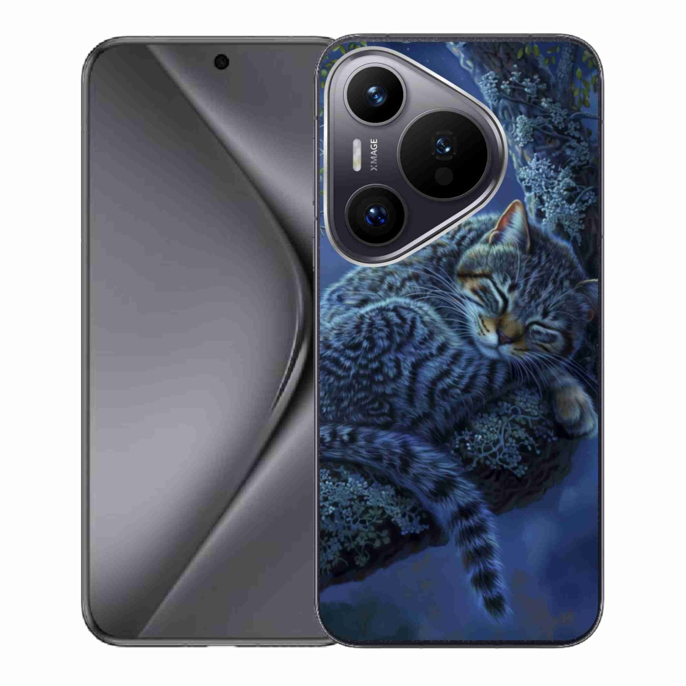 Gelový kryt mmCase na Huawei Pura 70 - spící kočka