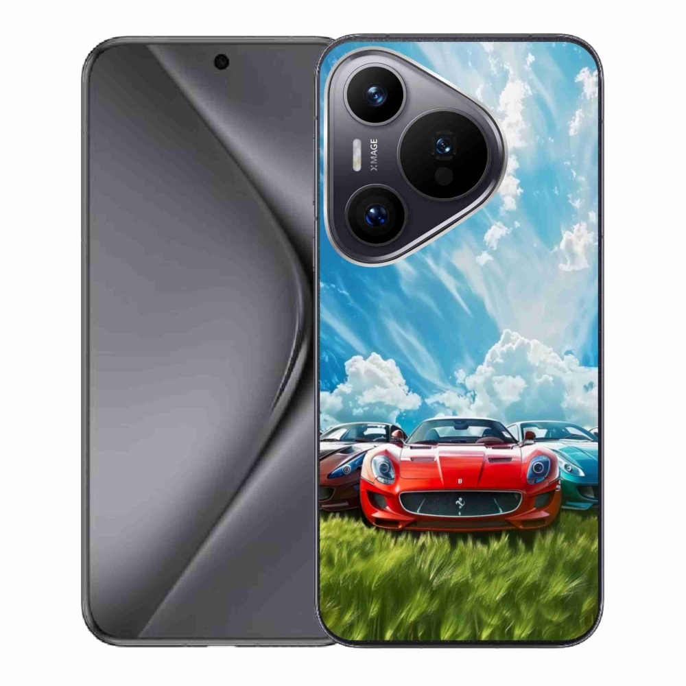 Gelový kryt mmCase na Huawei Pura 70 - sportovní vozy