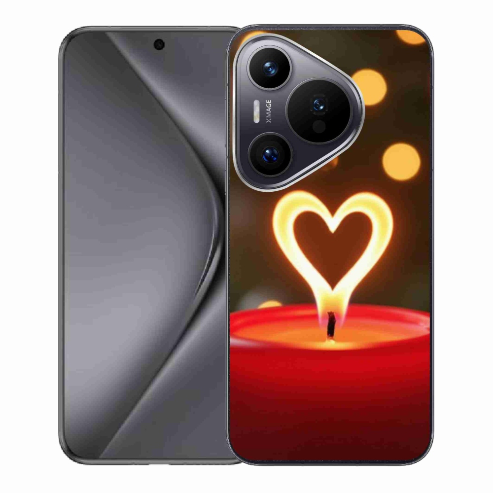 Gelový kryt mmCase na Huawei Pura 70 - srdce z plamene
