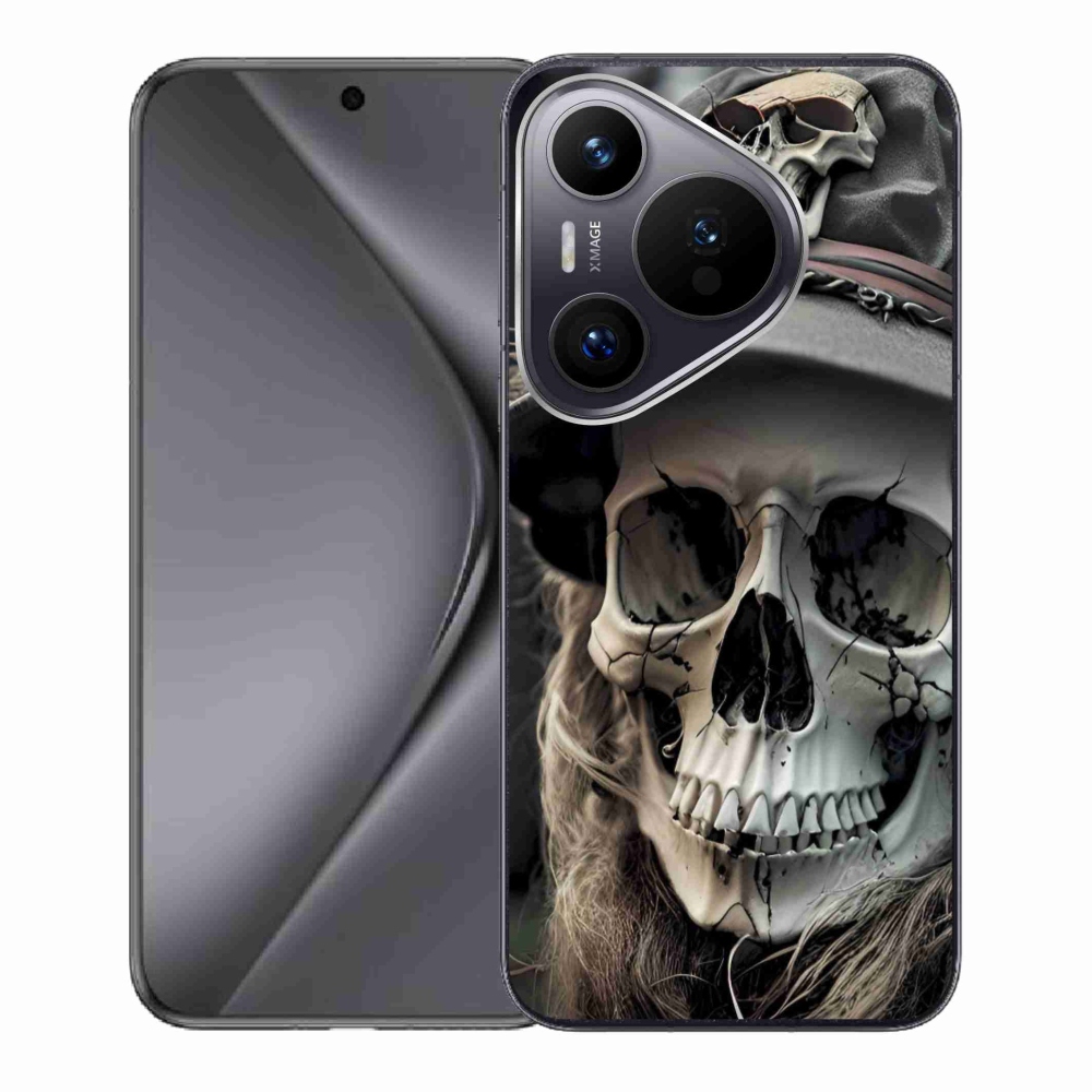 Gelový kryt mmCase na Huawei Pura 70 - temná lebka