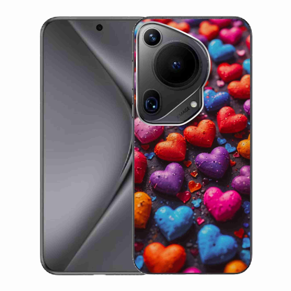 Gelový kryt mmCase na Huawei Pura 70 Ultra - barevná srdce