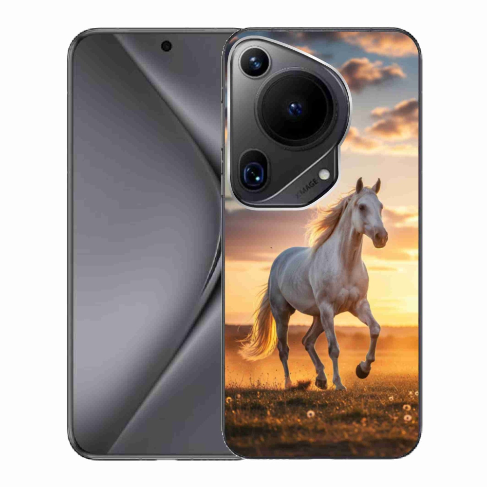 Gelový kryt mmCase na Huawei Pura 70 Ultra - běžící bílý kůň 2