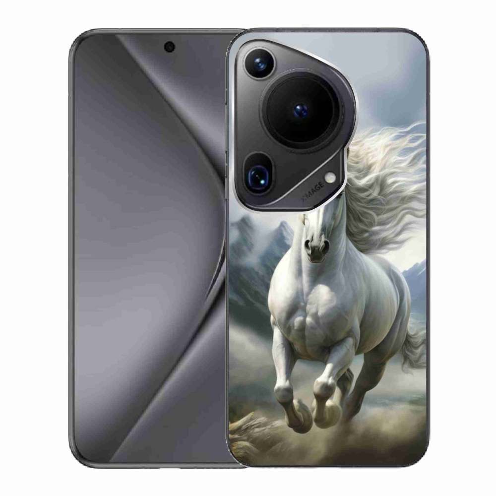 Gelový kryt mmCase na Huawei Pura 70 Ultra - běžící bílý kůň 3