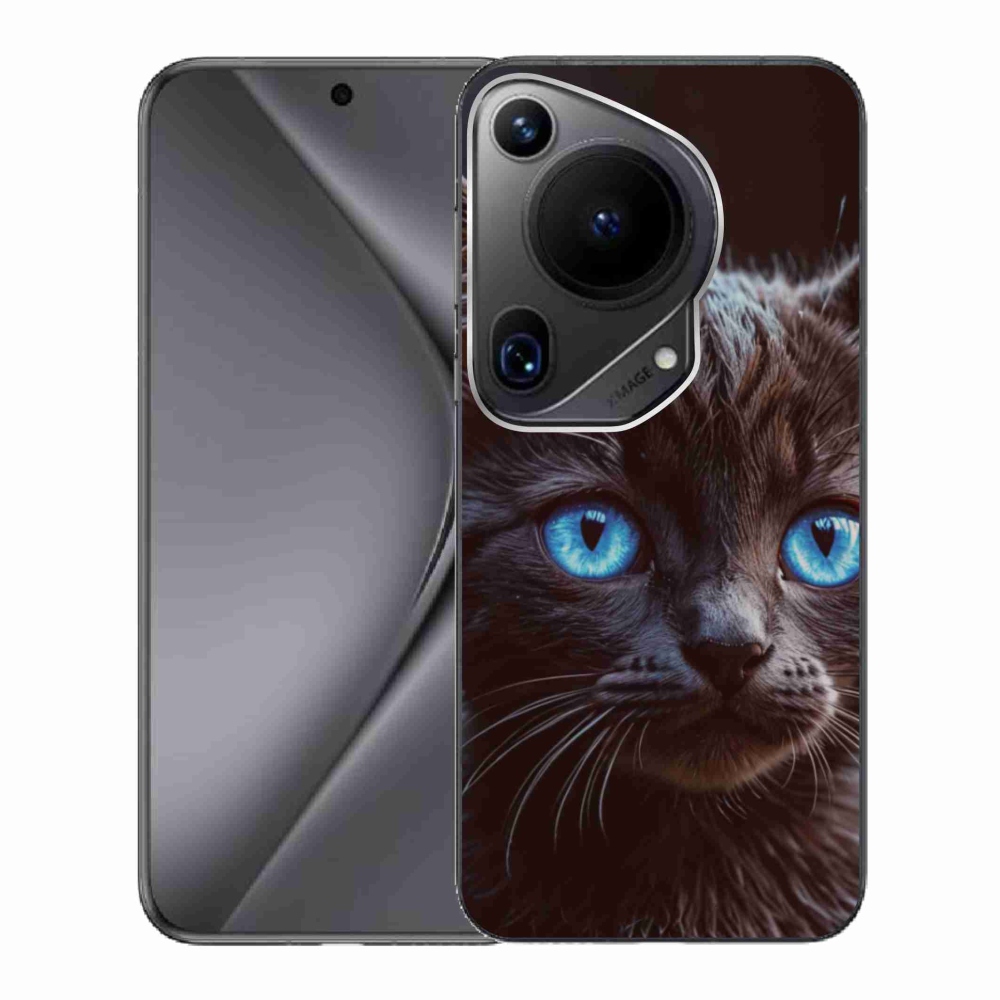 Gelový kryt mmCase na Huawei Pura 70 Ultra - černé kotě 2