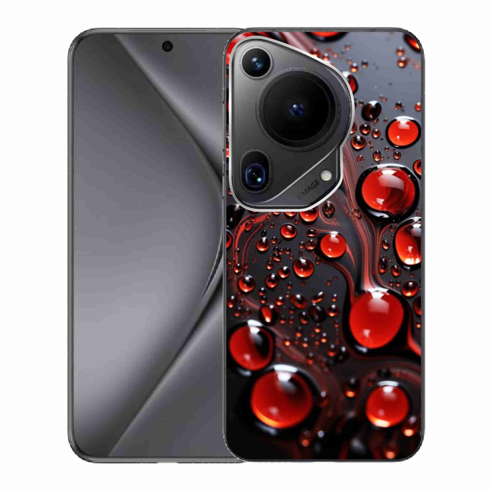 Gelový kryt mmCase na Huawei Pura 70 Ultra - červené kapky 2