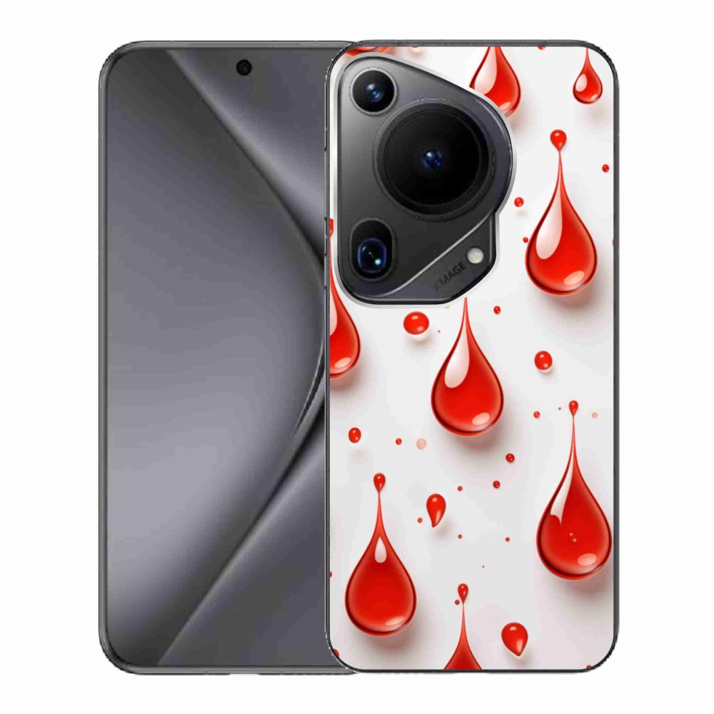 Gelový kryt mmCase na Huawei Pura 70 Ultra - červené kapky