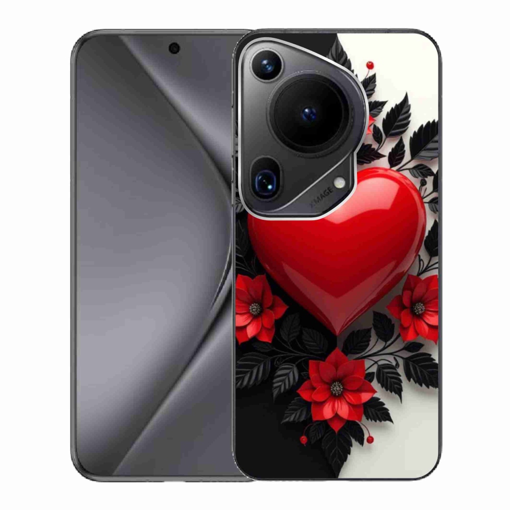Gelový kryt mmCase na Huawei Pura 70 Ultra - červené srdce