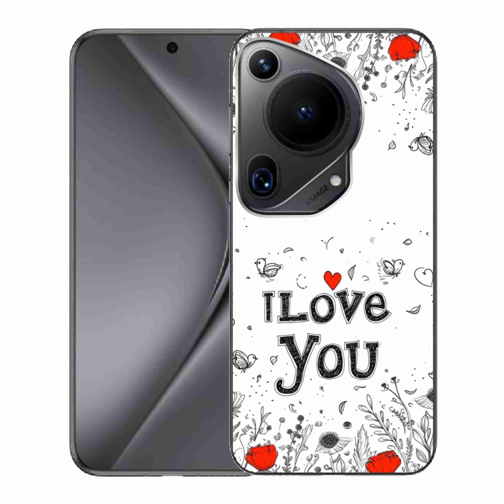 Gelový kryt mmCase na Huawei Pura 70 Ultra - I love you bílé pozadí