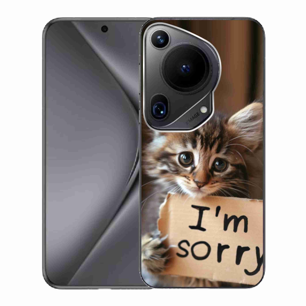 Gelový kryt mmCase na Huawei Pura 70 Ultra - kočíčí omluva