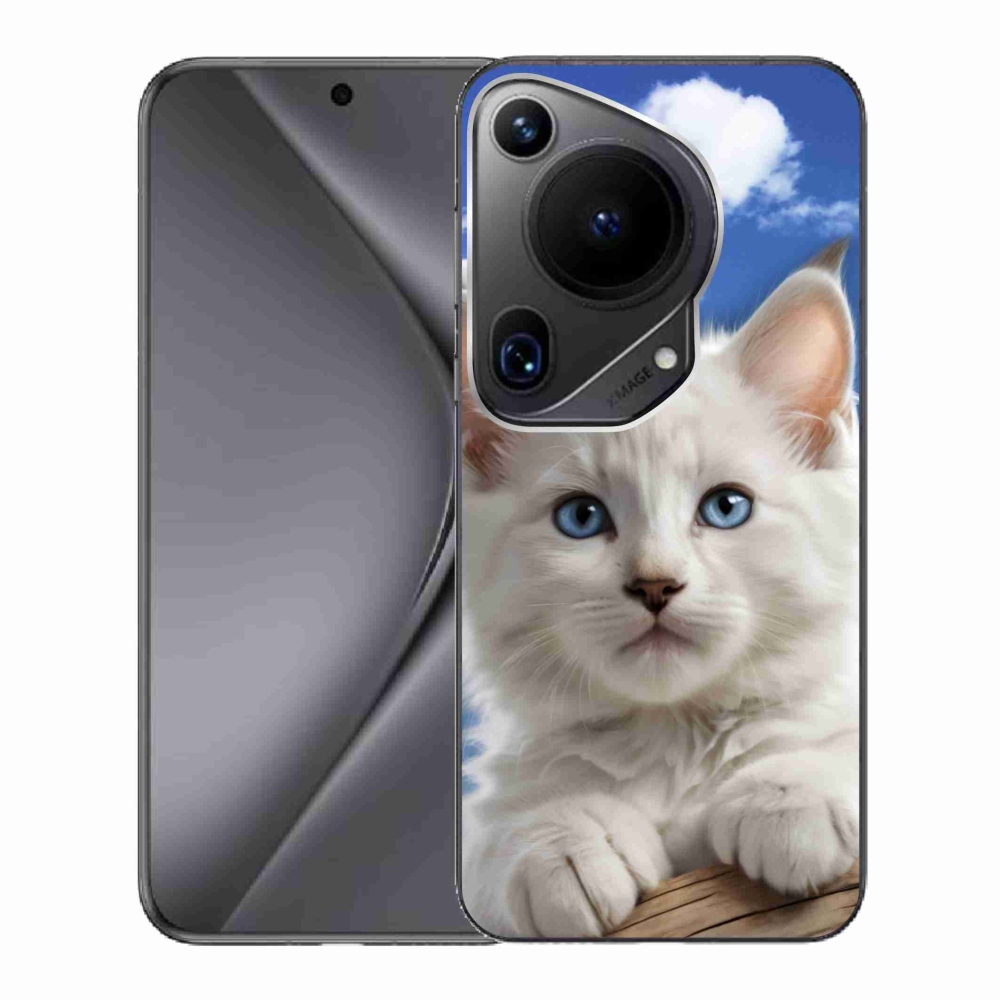 Gelový kryt mmCase na Huawei Pura 70 Ultra - kotě a oblaka