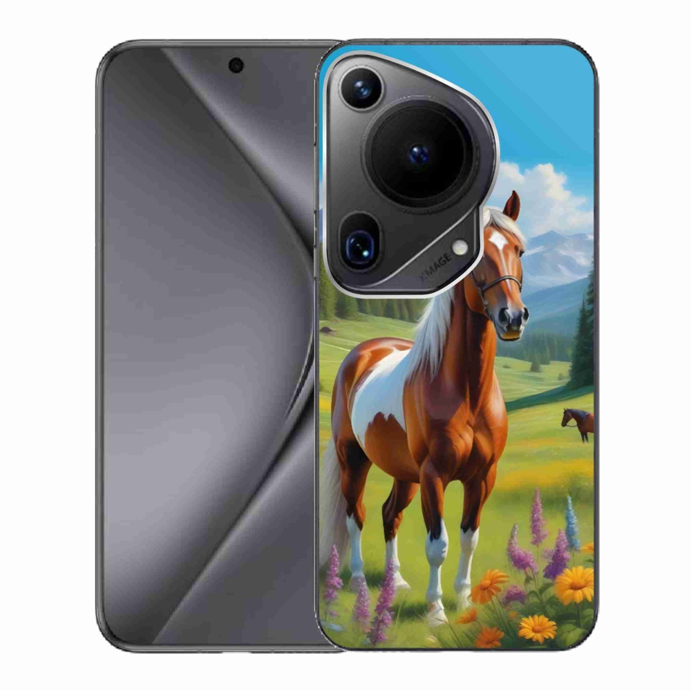 Gelový kryt mmCase na Huawei Pura 70 Ultra - kůň na louce