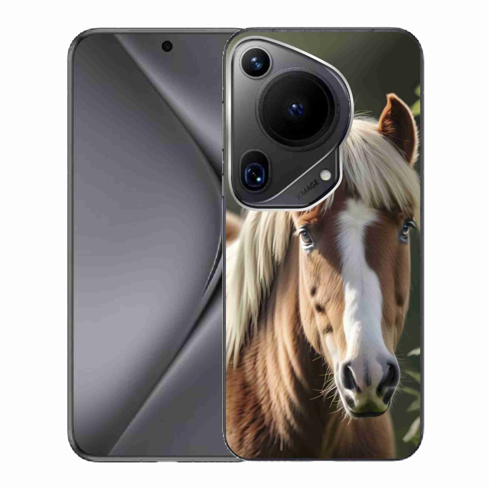 Gelový kryt mmCase na Huawei Pura 70 Ultra - kůň se světlou hřívou