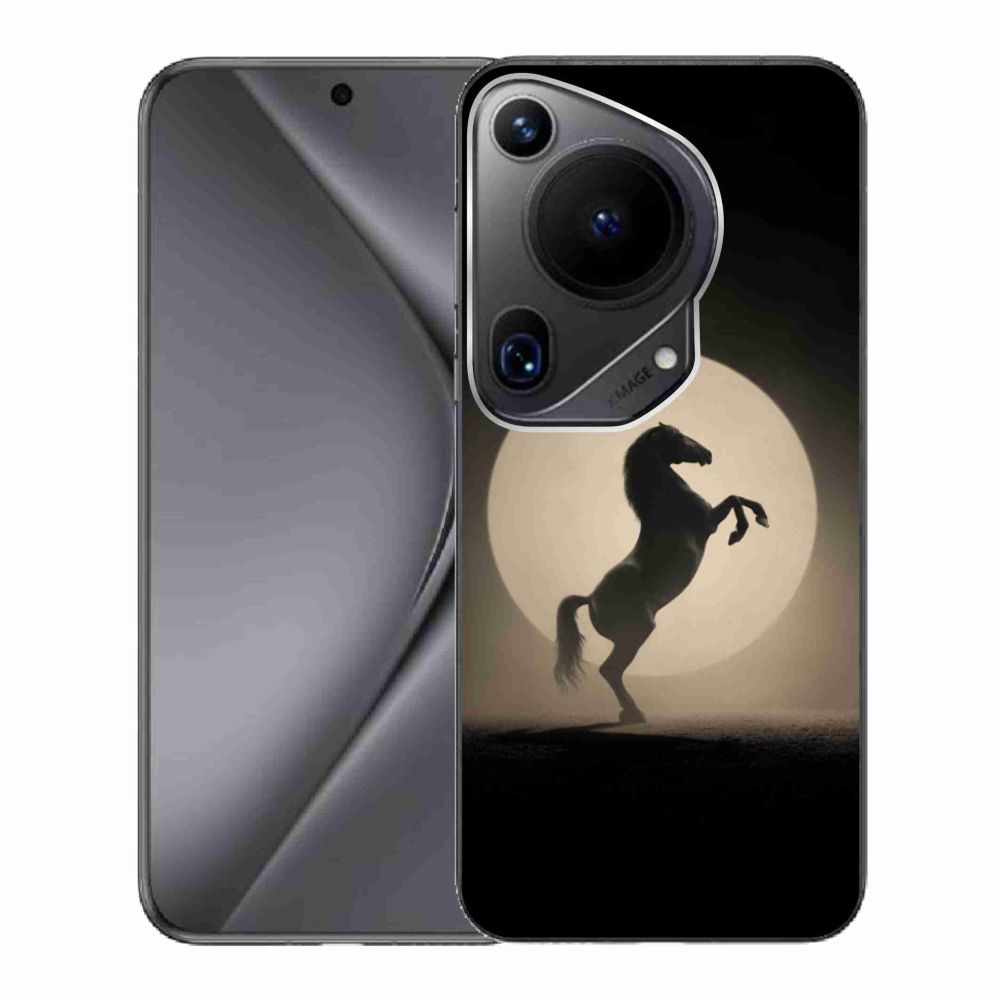 Gelový kryt mmCase na Huawei Pura 70 Ultra - kůň v siluetě