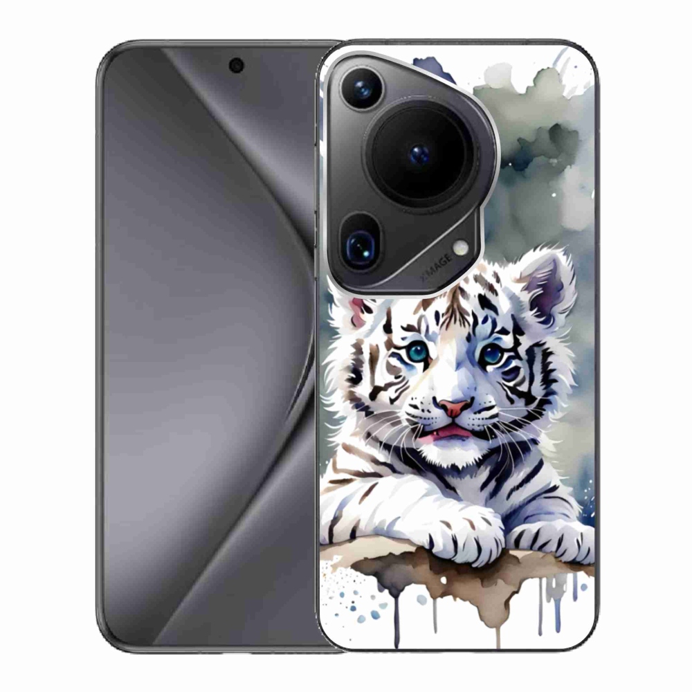Gelový kryt mmCase na Huawei Pura 70 Ultra - mládě bílého tygra