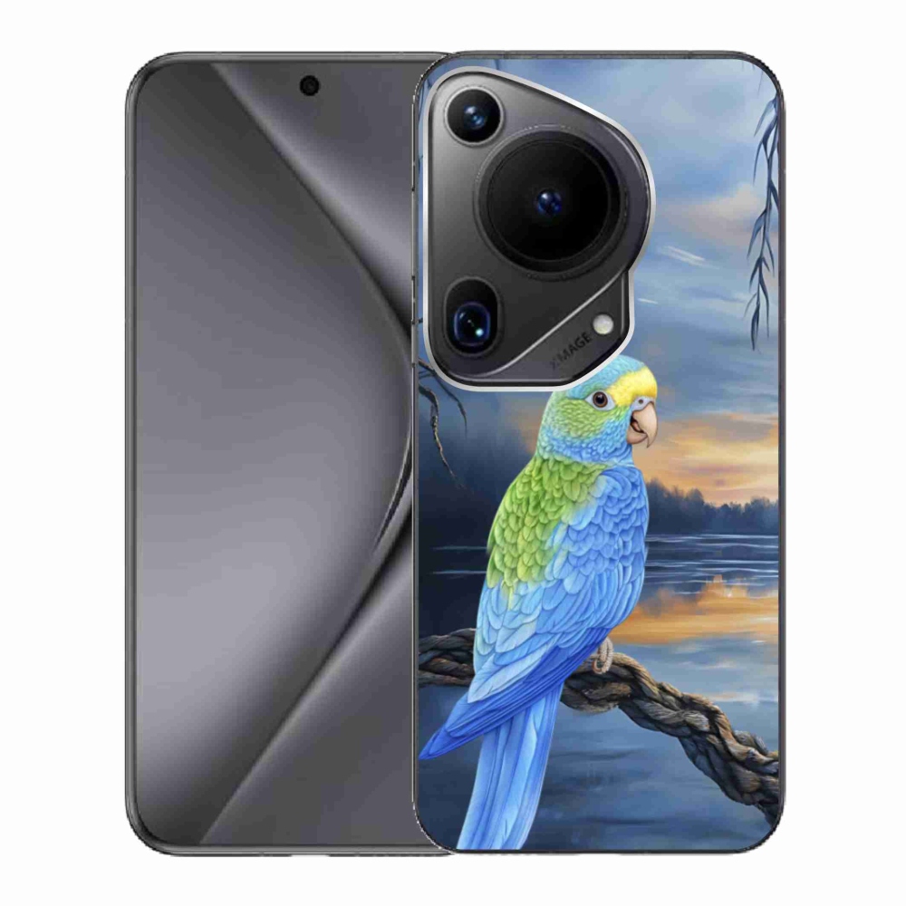 Gelový kryt mmCase na Huawei Pura 70 Ultra - modrý papoušek