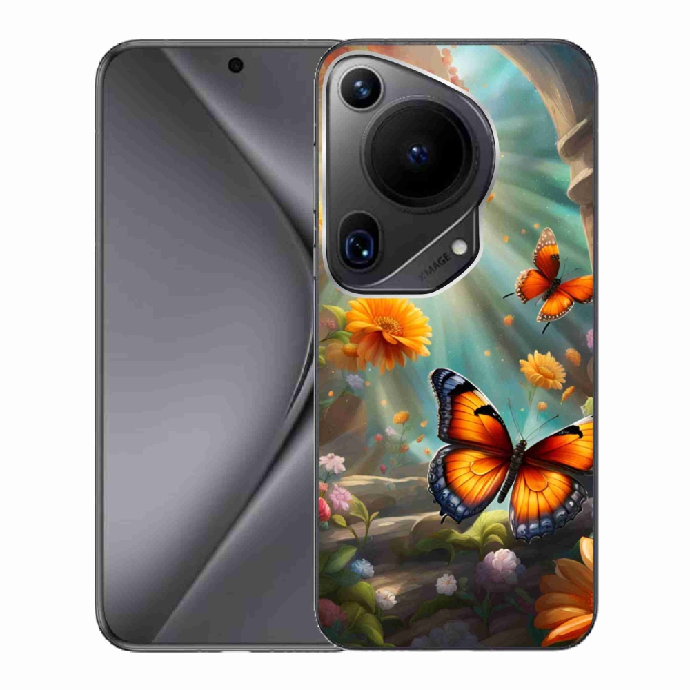 Gelový kryt mmCase na Huawei Pura 70 Ultra - motýlí zahrada 2