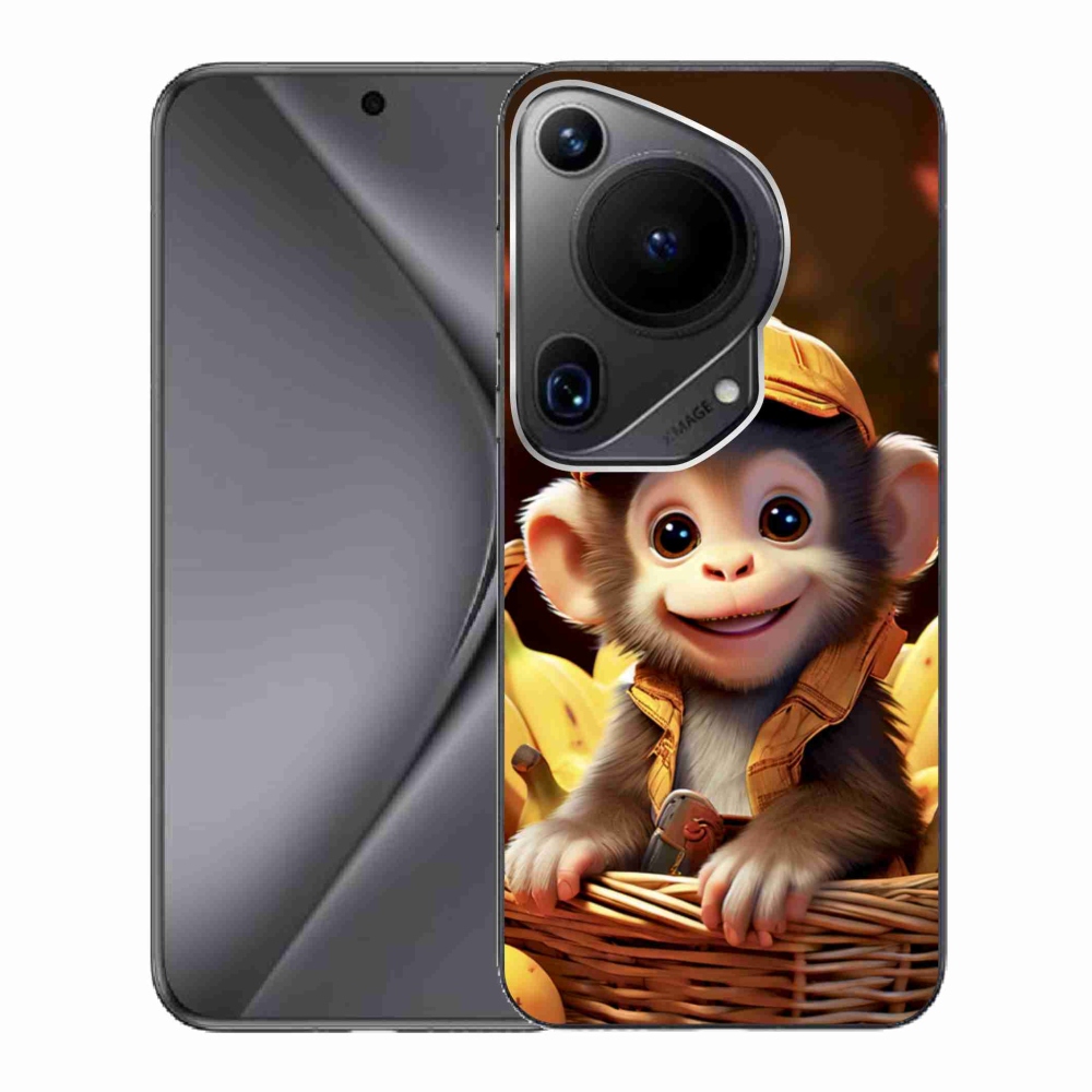 Gelový kryt mmCase na Huawei Pura 70 Ultra - opice v košíku