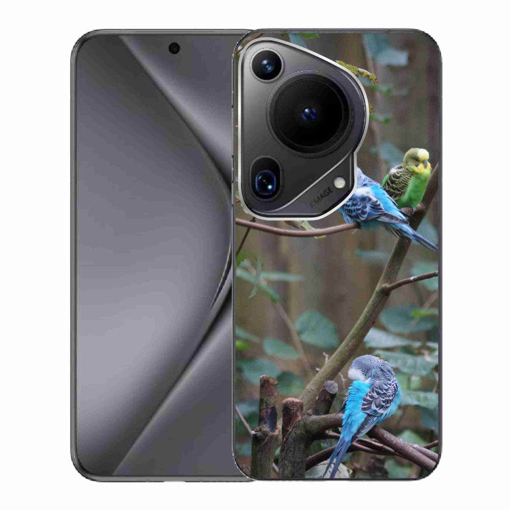 Gelový kryt mmCase na Huawei Pura 70 Ultra - papoušci na větvi