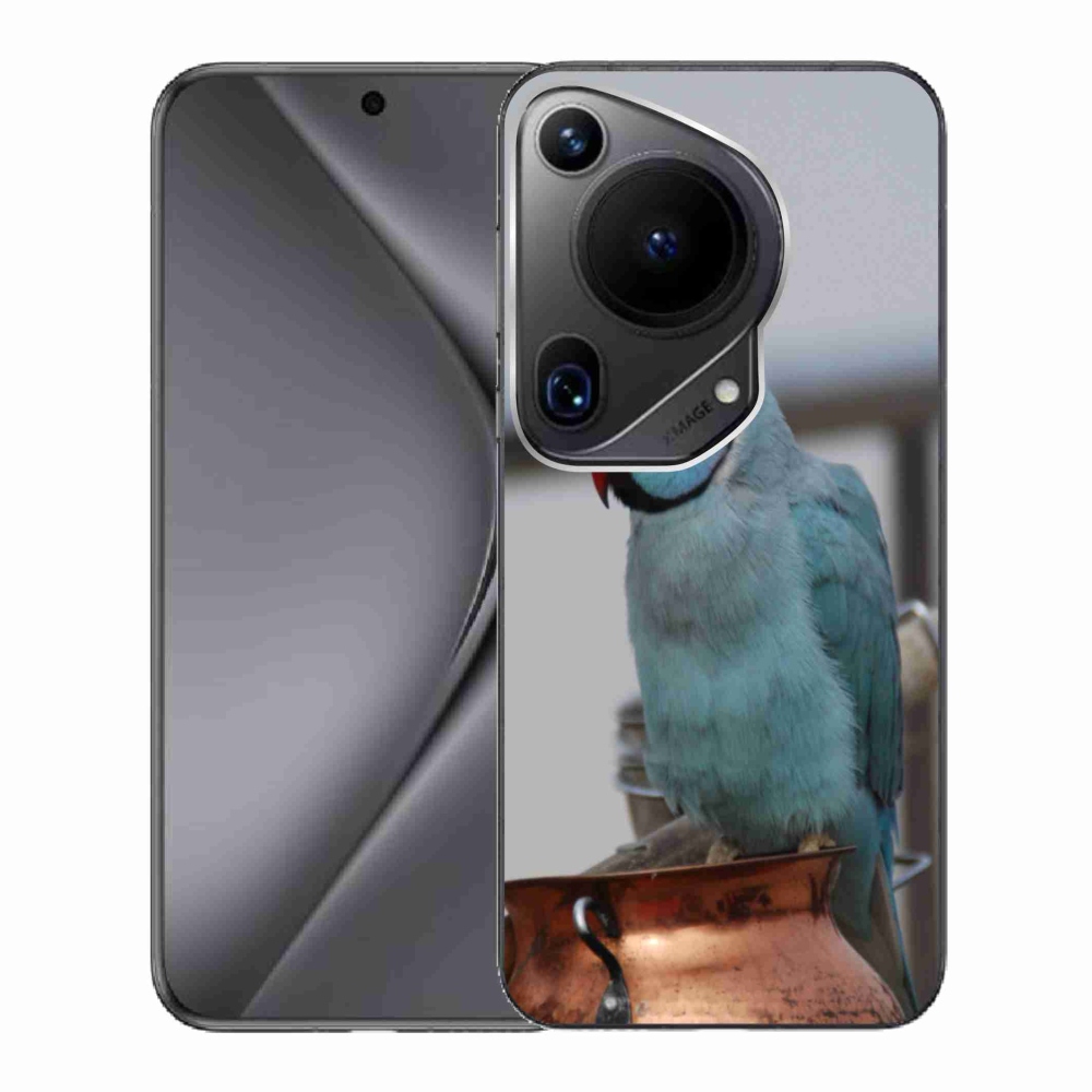 Gelový kryt mmCase na Huawei Pura 70 Ultra - papoušek alexandr modrý